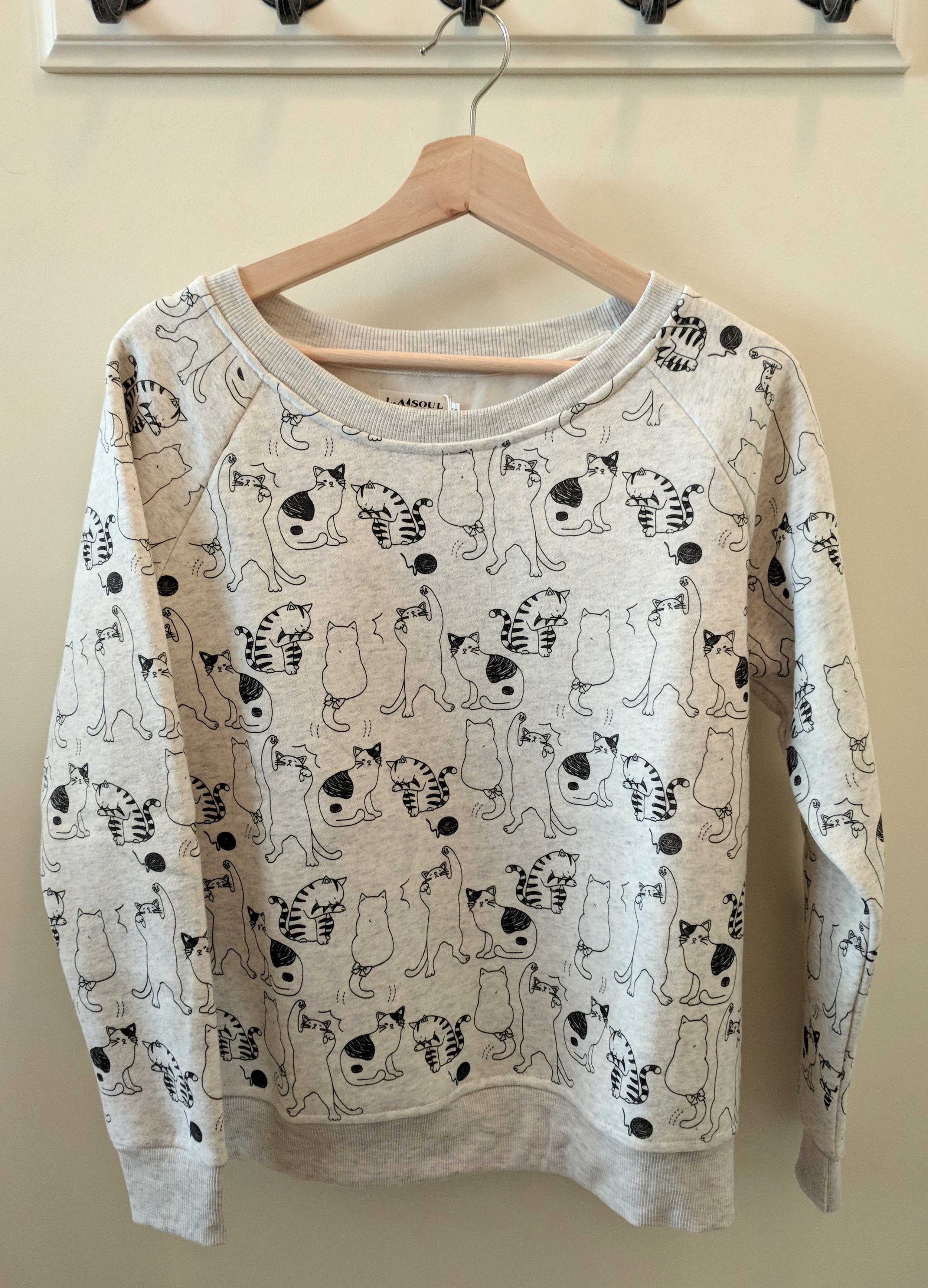 All over cat sweater $38