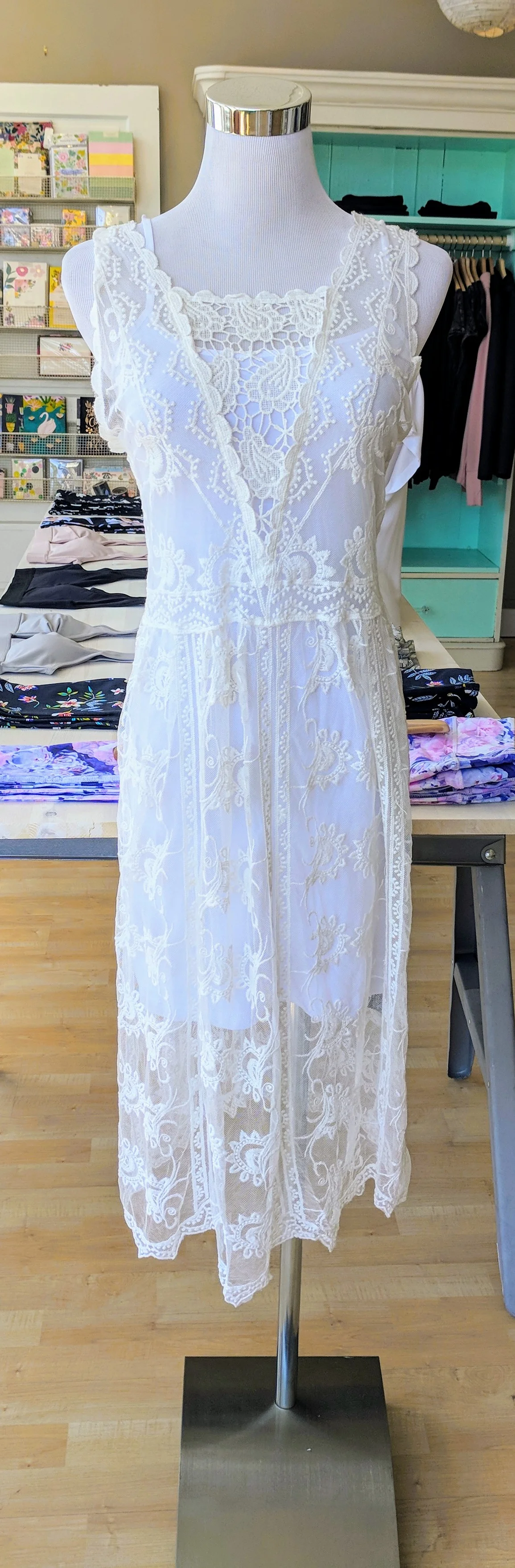 Ivory Lace Dress $38