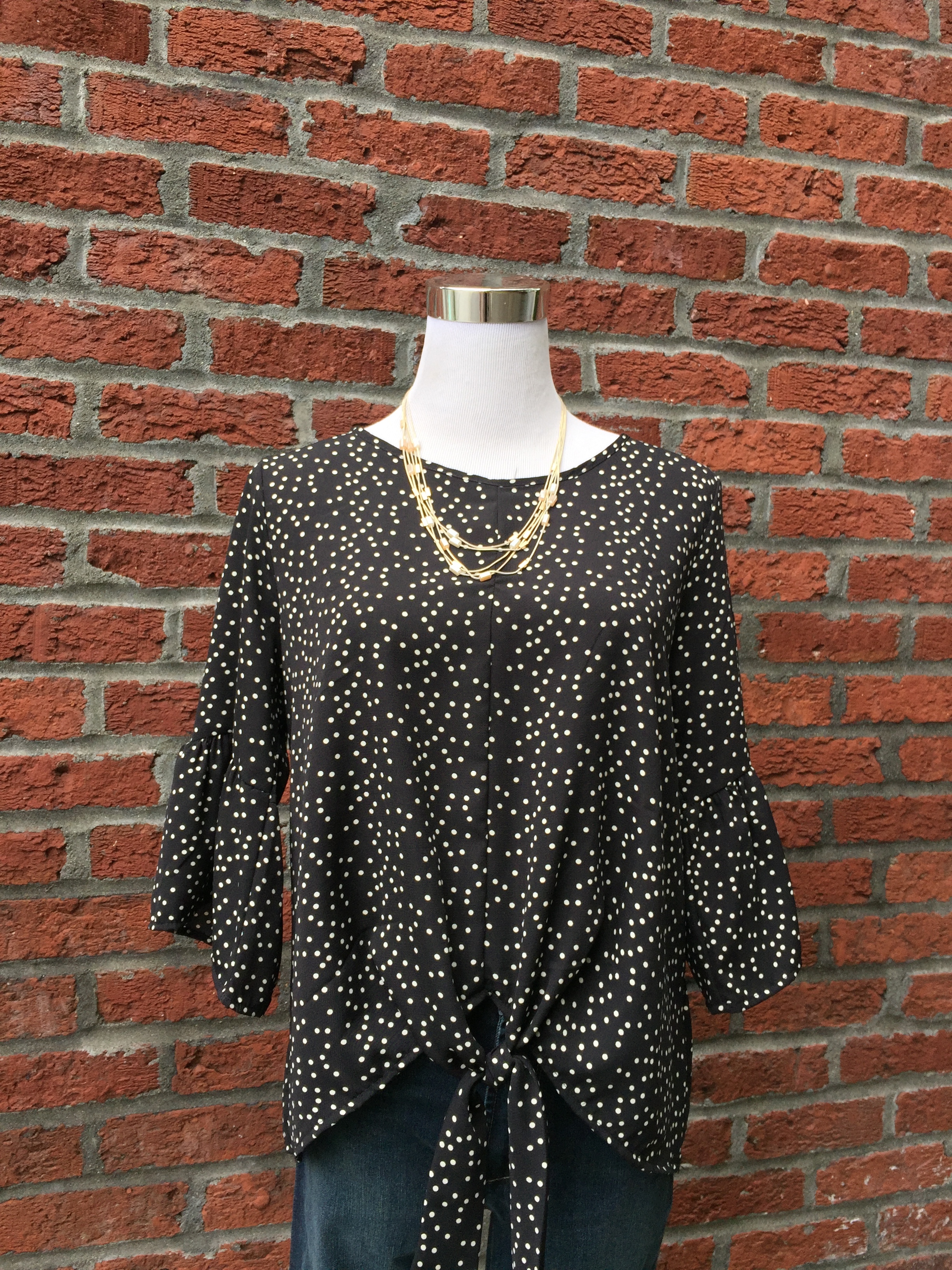 Polka Dot Tie Top