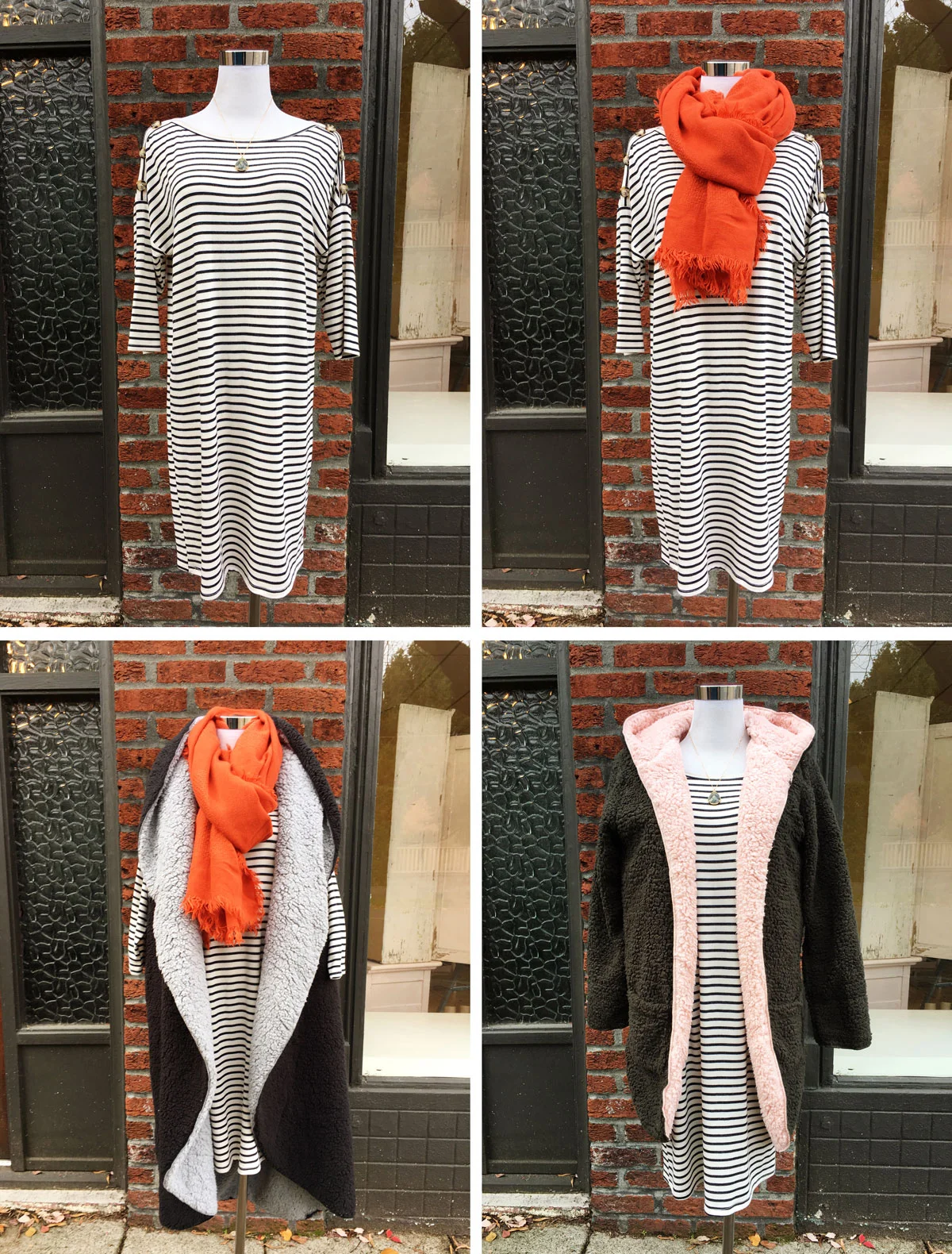 Four different ways to wear the same dress - check out all the fun items you can pair it with!