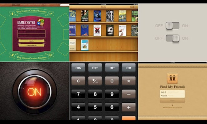 Here are some examples of Apple’s Skeuomorphic designs, which give off a familiar and less foreign vibe because they resemble real-world objects in a digital universe.