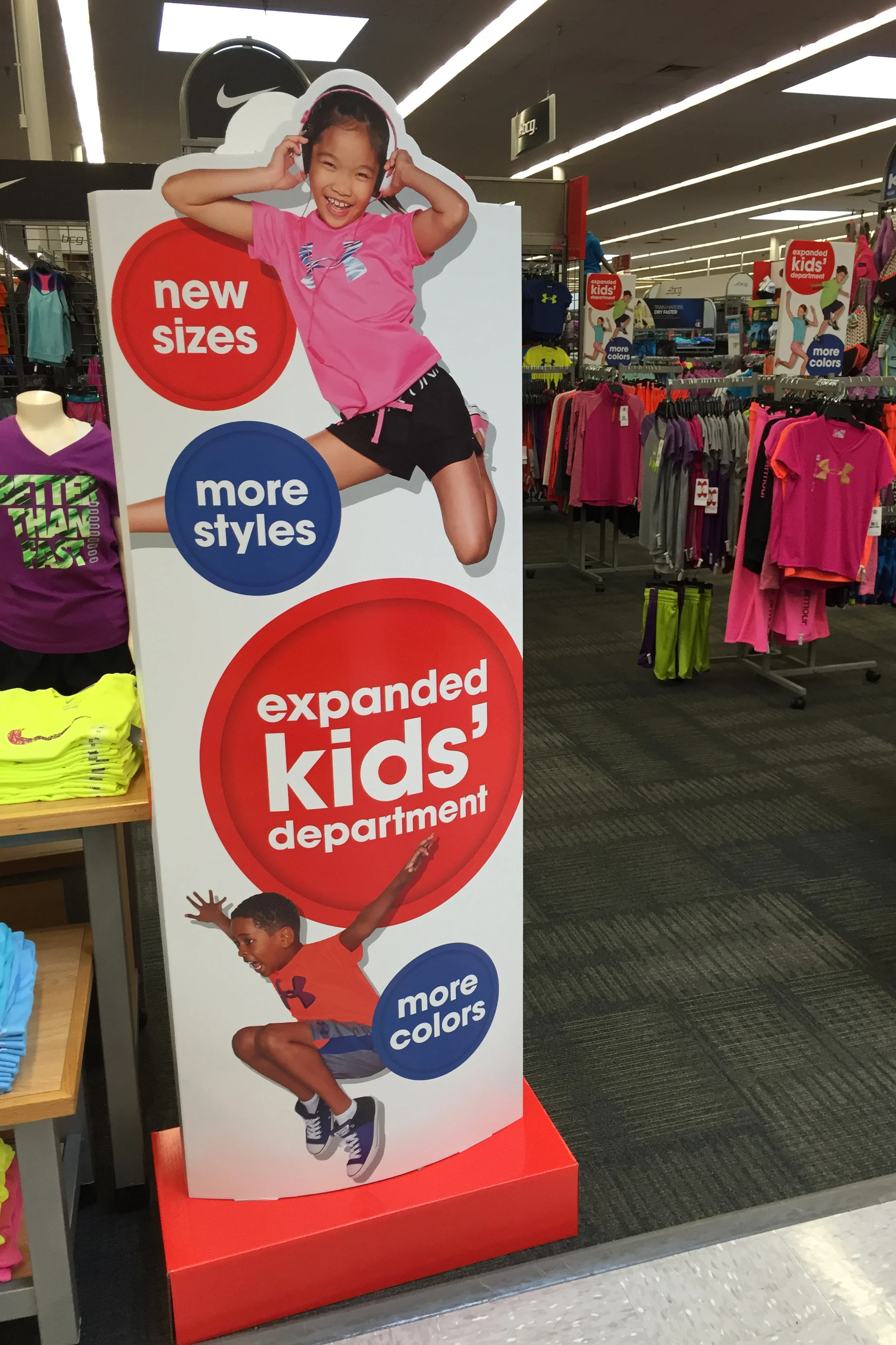 2015 Kids Department Expansion Floor Sign - Academy Sports + Outdoors