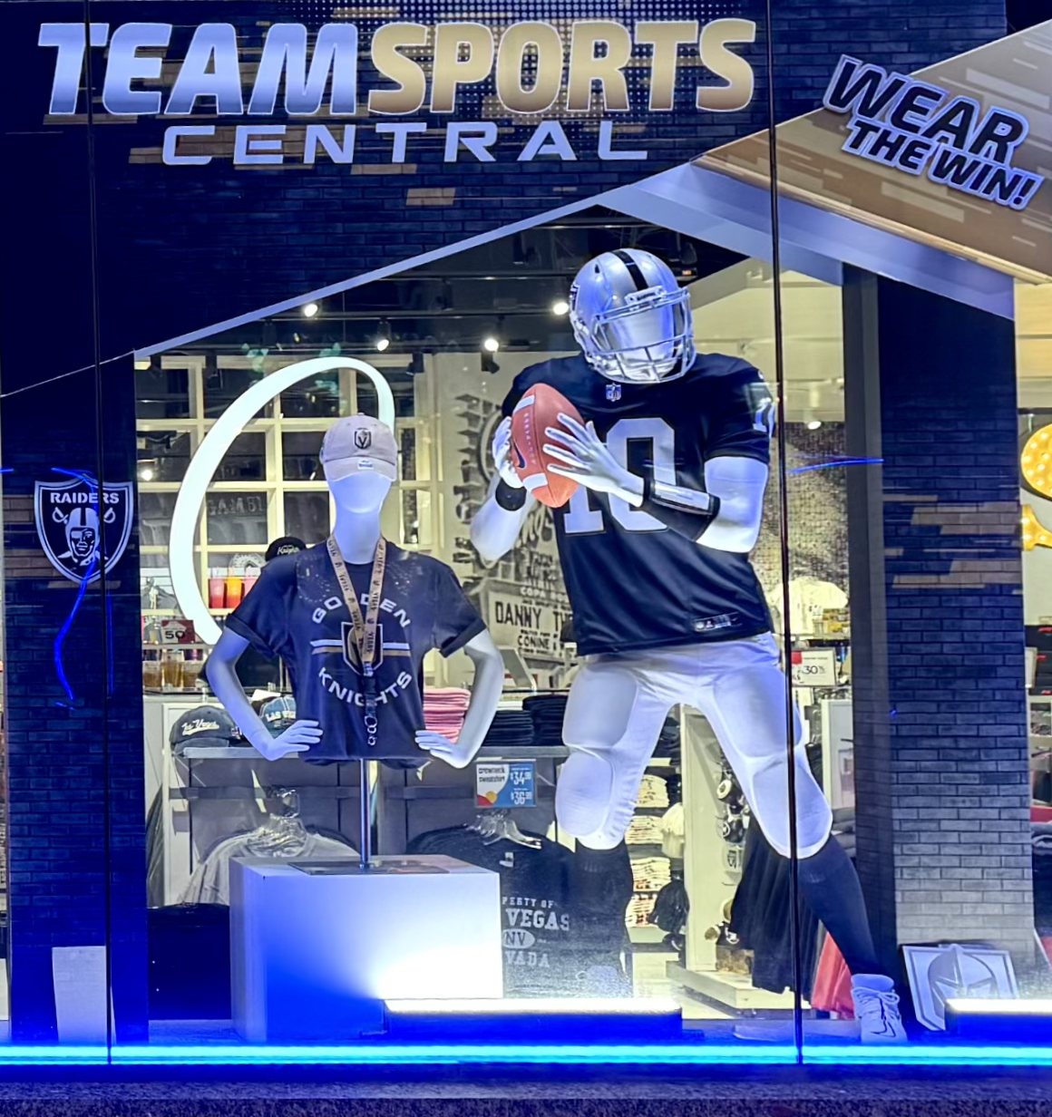 Designed and produced a semi-permanent corrugated arch tower for windows and larger stores to highlight the sports department.