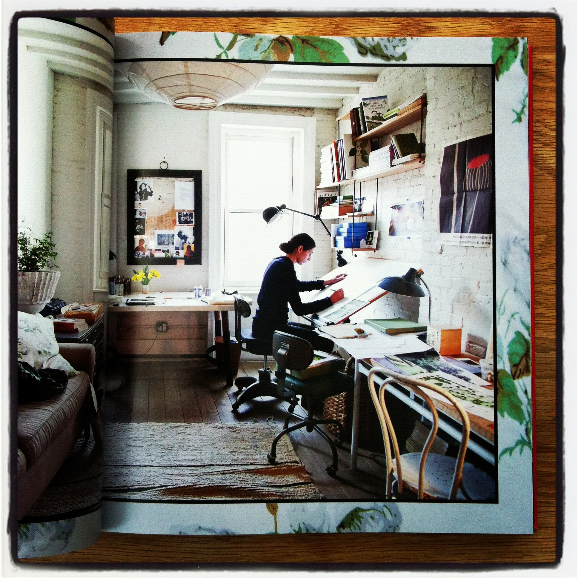 Miranda Brooks, landscape designer, at work