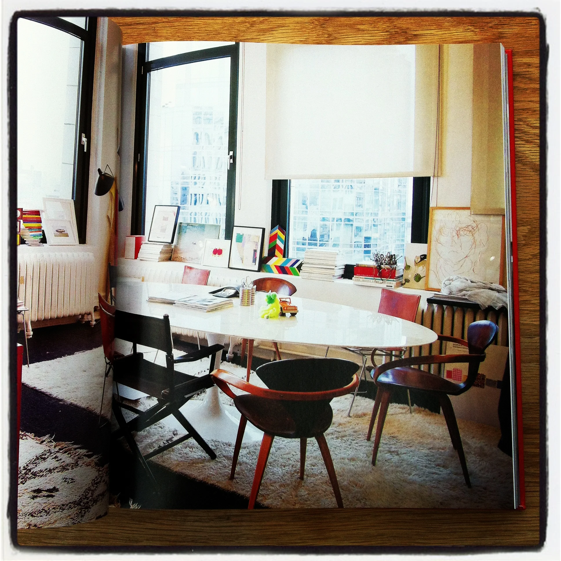 The sleek corner office of Jenna Lyons, Creative Director, J.Crew