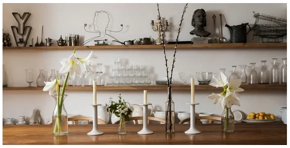 "I find the real French antiques terribly depressing, but I think their brocante is lovely", says Flo. 