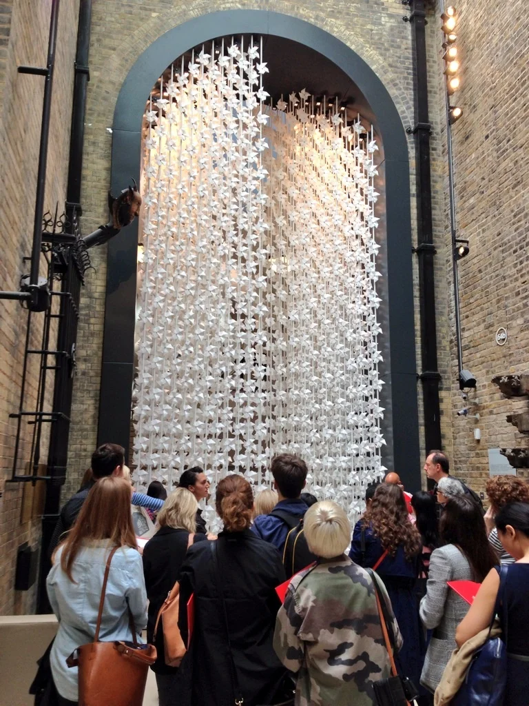'The Wind Portal' by Lebanese designer Najla El Zein is an installation of "5,000 paper windmills turning in the breeze" and it's beautiful. What this picture can't capture is the lovely rushing water sound it made. 