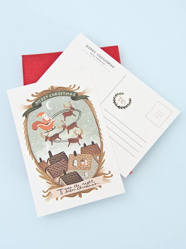 Or a festive Rifle Paper Co postcard from Papermash