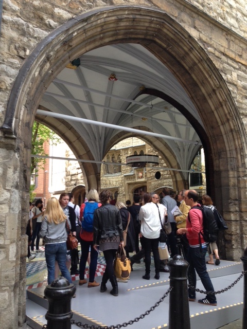 The Tile Mile installation by architects Russ + Henshaw at St John's Gate