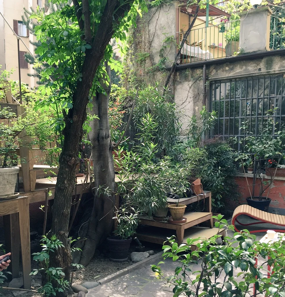 Check out their courtyard. With a curvy piece of furniture from Paracastello to the right, by Jono Nussbaum.