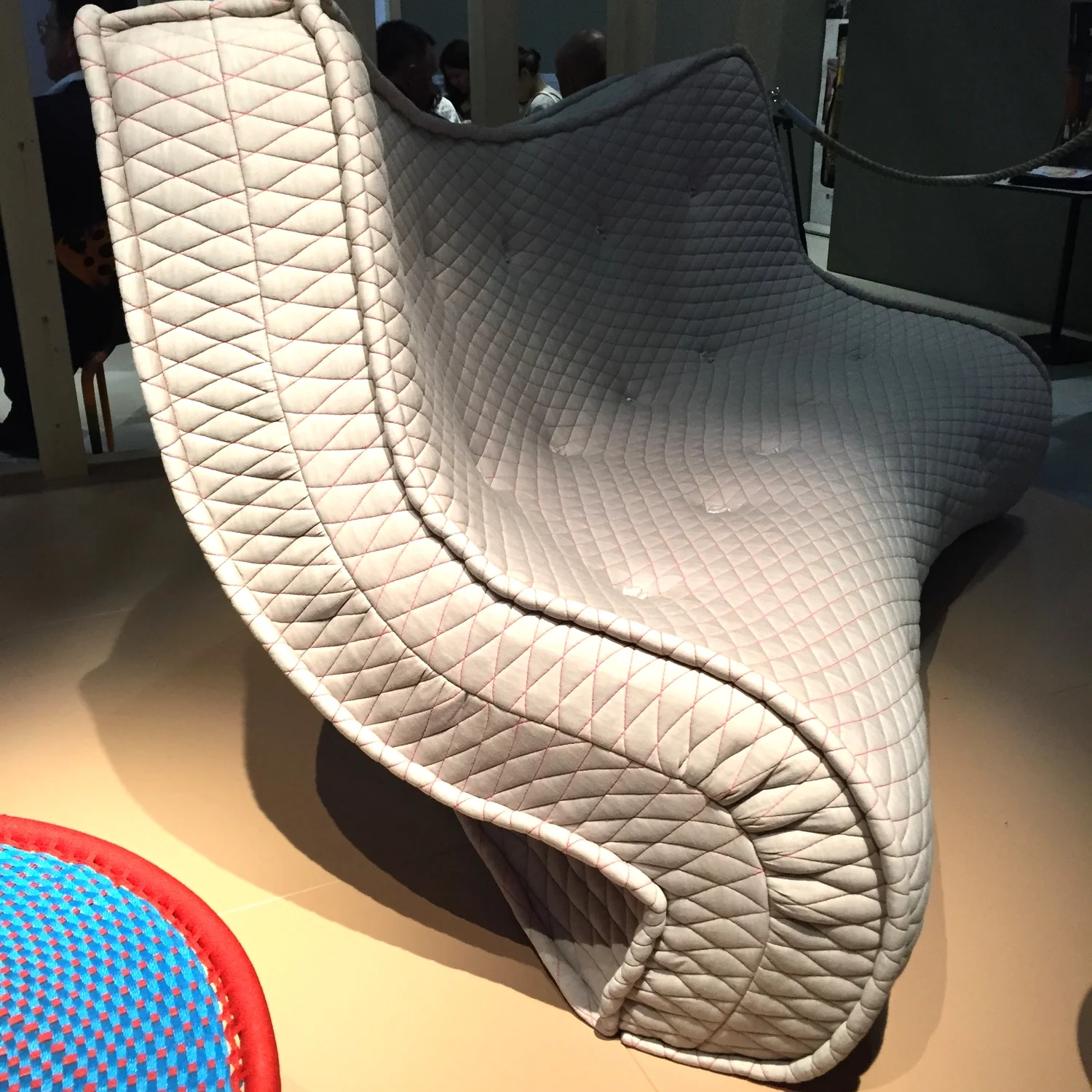 The Matrizia sofa by Ron Arad for Moroso , inspired by a mattress he saw on the streets of New York, is the kind of divisive object that will either make you smile or want to throw something. 