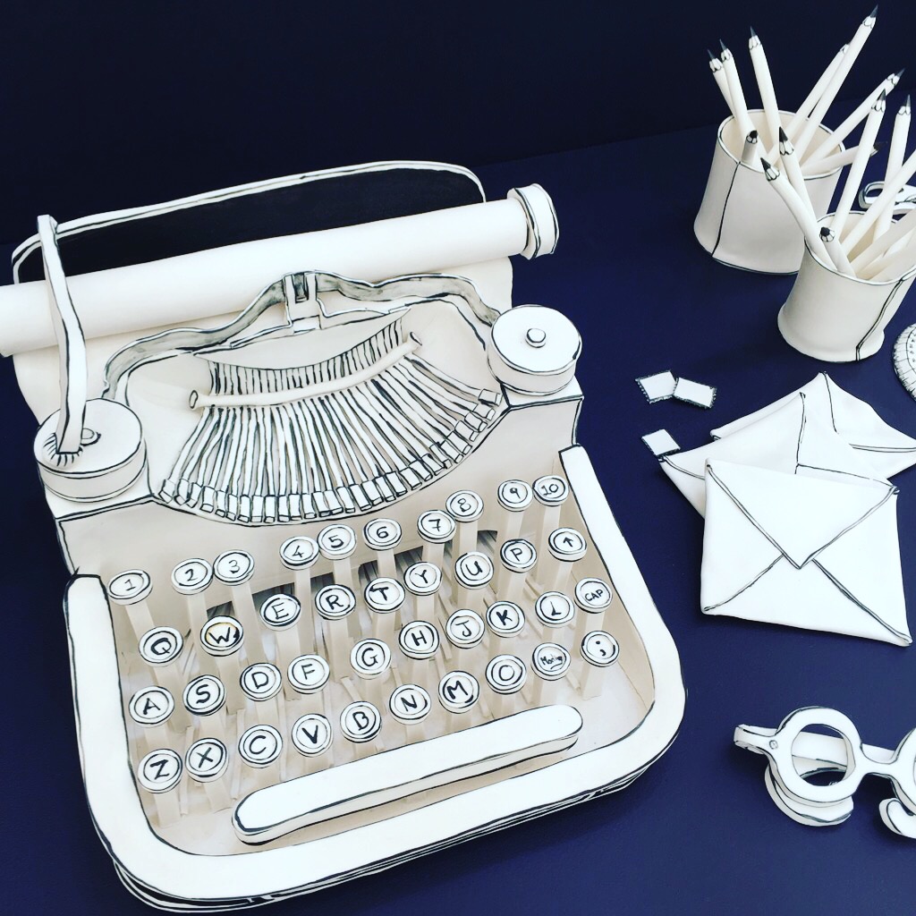 Taking ordinary to extraordinary was this ceramic typewriter, part of Future Heritage at Decorex, made by Katharine Morling . Check out the ceramic pencils in pencil pot too - I'm sure it was much instagrammed, and rightly so. 