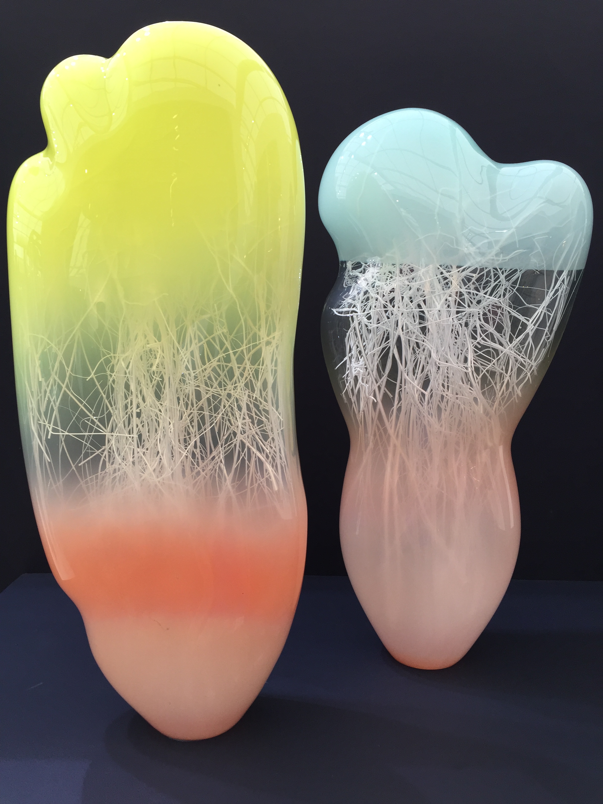 Ghostly, otherworldly glass by Enemark and Thompson , again from Future Heritage at Decorex. The exhibition, curated by journalist Corrine Julius, put the spotlight on craftsmen working at the top of their game and creating the antiques of the future. 