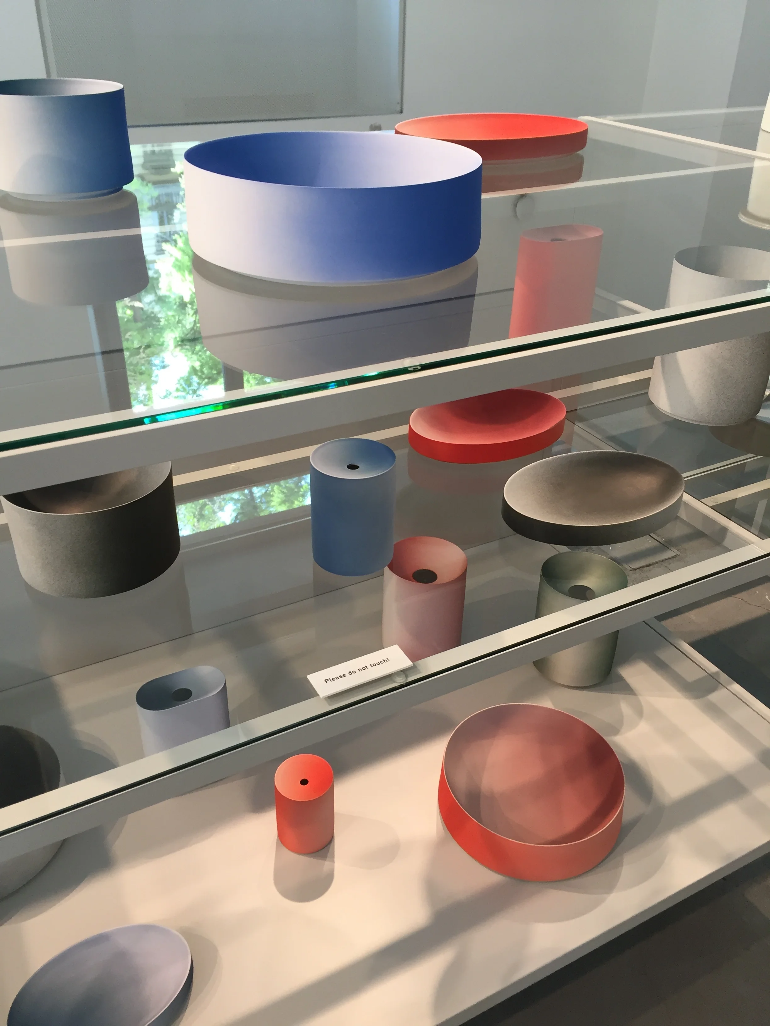 Stunning ceramics by Kueng Caputo created using a specialist technique of airbrush painting called 'fukitsuke' which allows for soft gradients of colour and texture to be applied to the surface. Part of an exhibition to celebrate and promote the 400 year old history of ceramics from Arita, Japan organised in partnership with Scholten and Baijings among others.