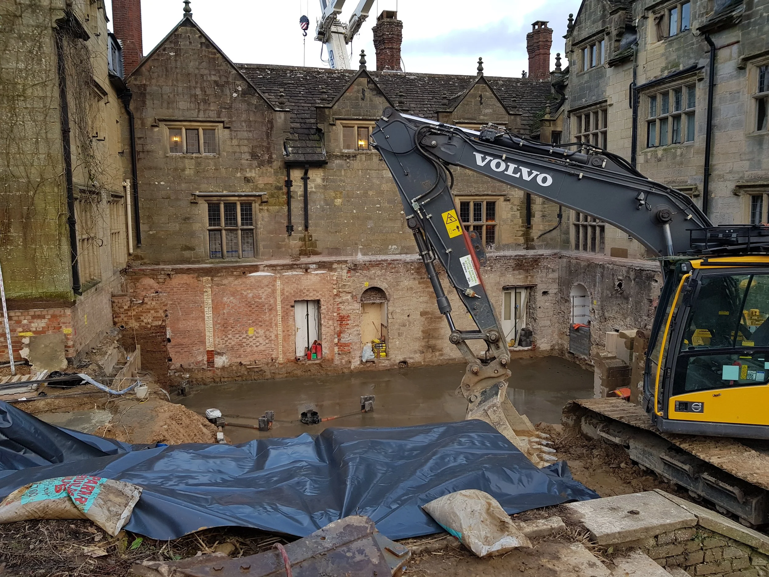 The dramatic work in progress on the new restaurant.