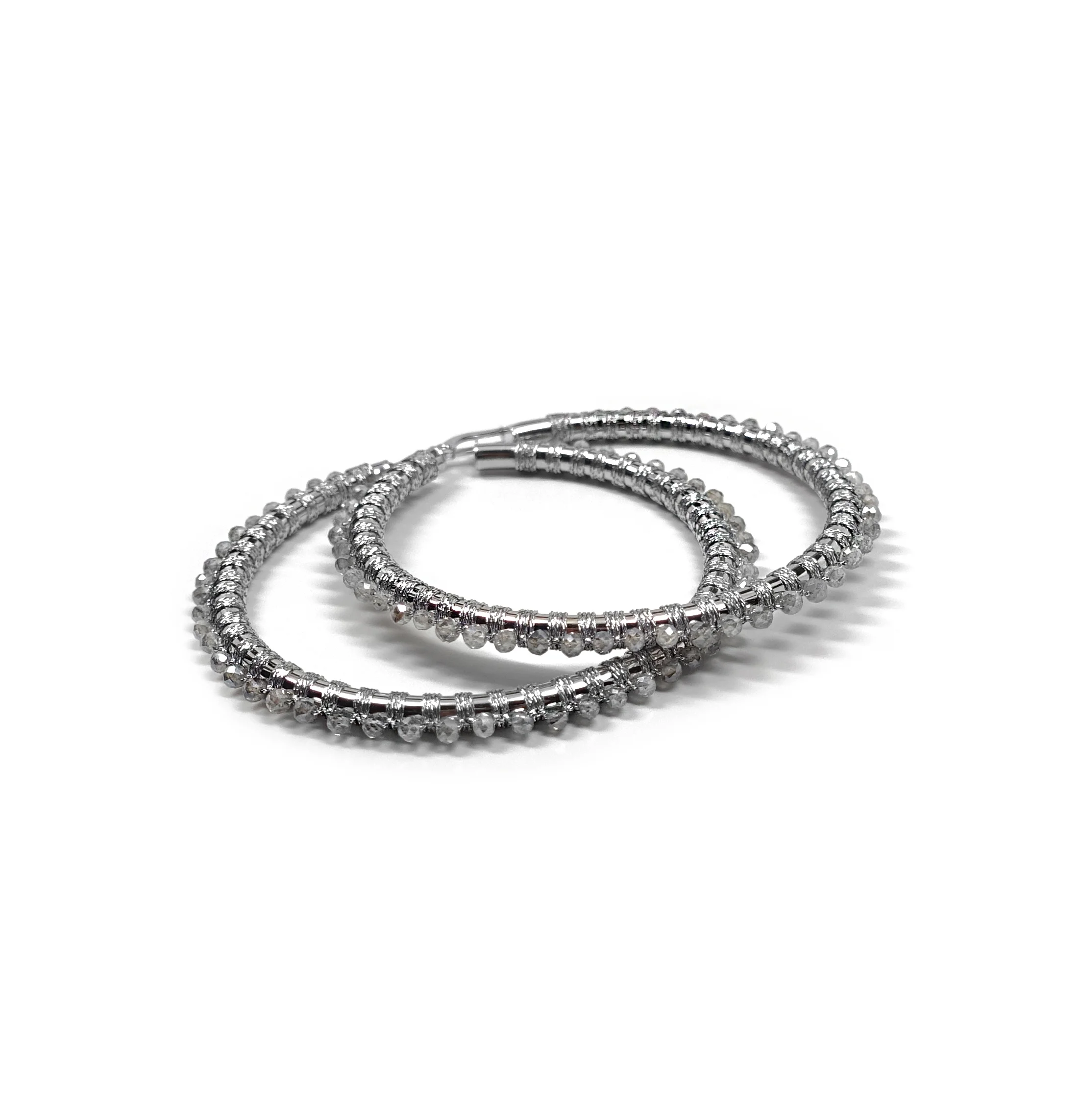 AQE111WG 50MM 14K WHITE GOLD HOOP HAND WOVEN WITH MYSTIC LABRADORITE.jpg