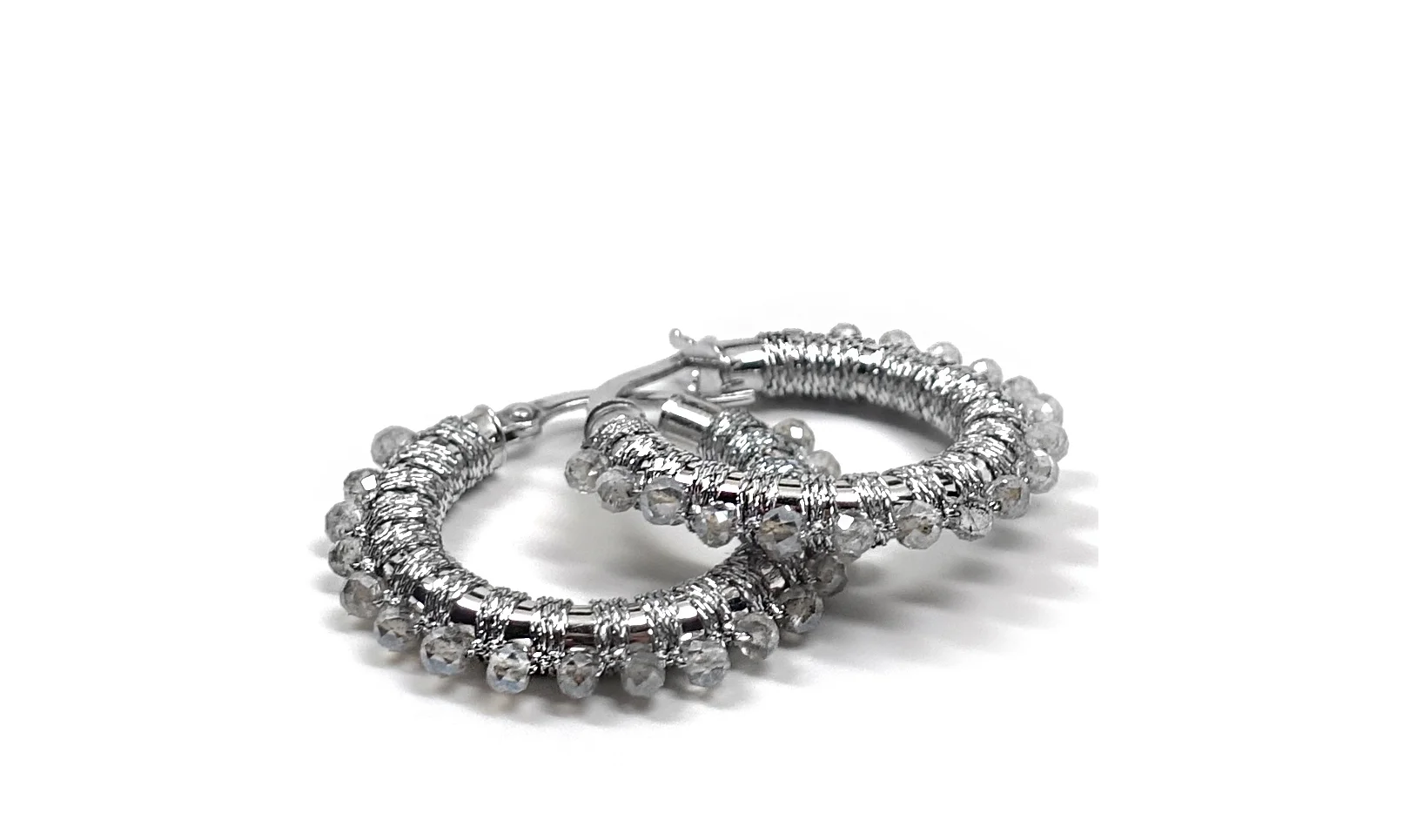 AQE111 20MM 14K WHITE GOLD HOOP HAND WOVEN WITH MYSTIC LABRADORITE.jpg