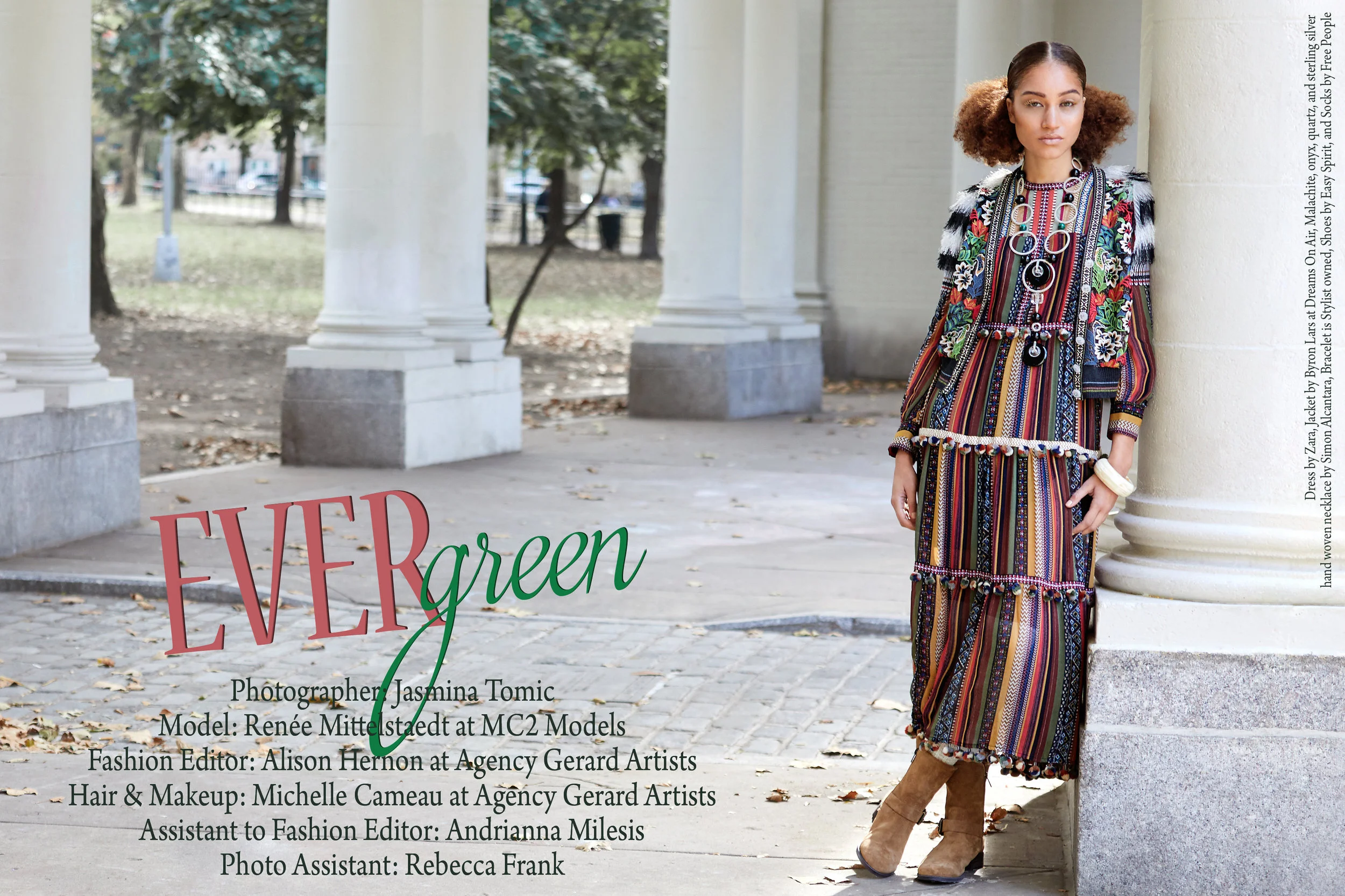 Jejune Magazine, December 2018. Featuring Simon Alcantara jewelry. SIMON ALCANTARA MALACHITE, ONYX, QUARTZ, AND STERLING HAND WOVEN NECKLACE