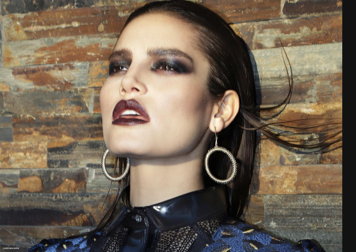 South Sea Mother of pearl, yellow gold and diamond hoops hand woven black spinel