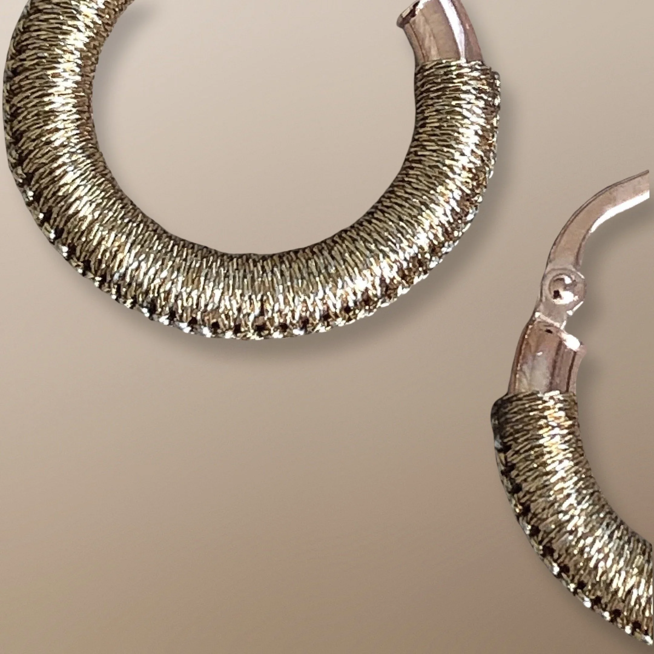 EJY127RG 14KT ROSE GOLD HOOPS HAND WOVEN WITH ROSE GOLD CORD 1.JPG