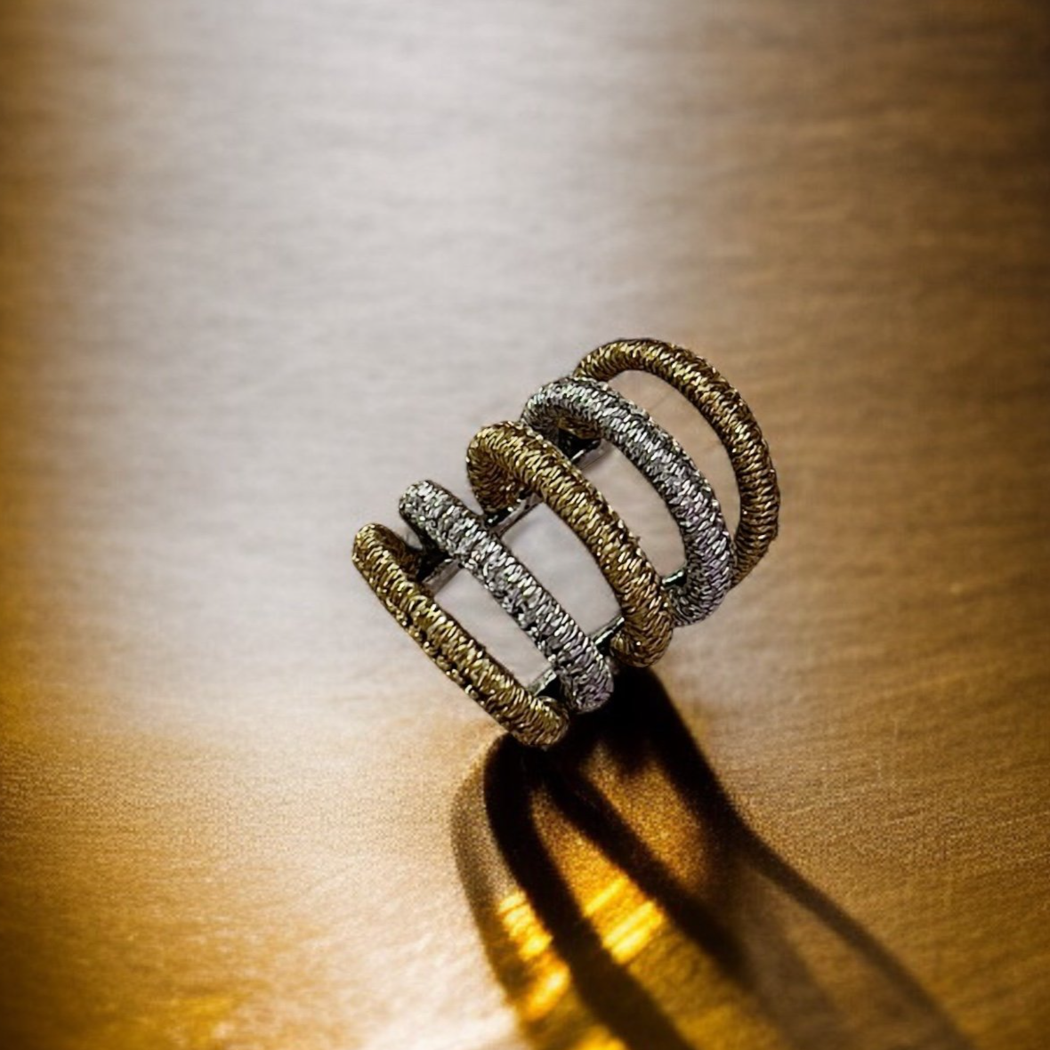 ERCBG108+MIX+FIVE+ROW+STERLING+SILVER+EAR+CUFF+HAND+WOVEN+WITH+GOLD+AND+SILVER+CORD+AD+1.png