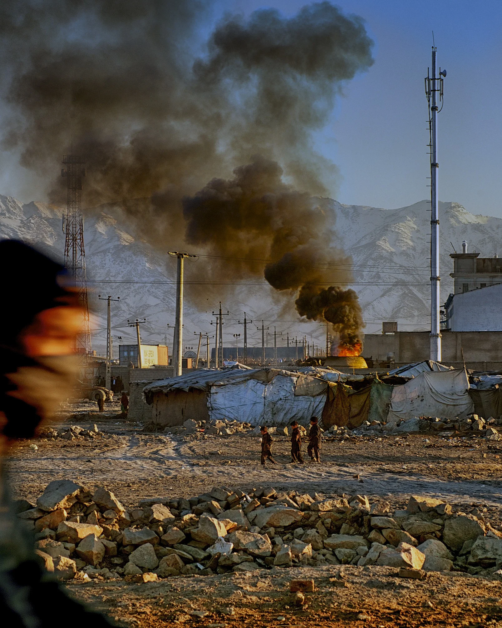 slum outside of kabul, afganistan