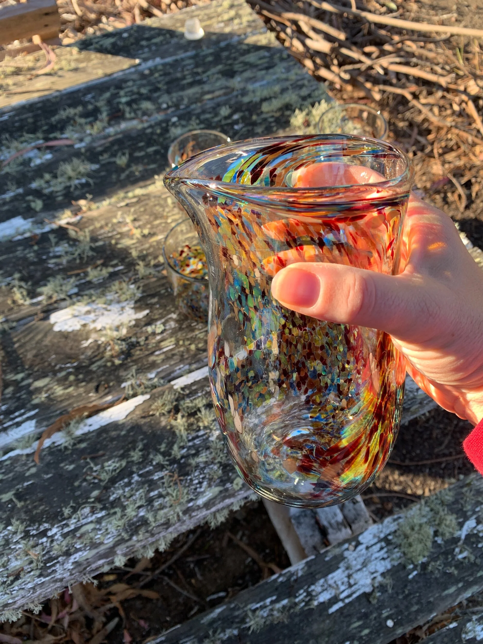 Handblown Glassware Glasses Pitcher