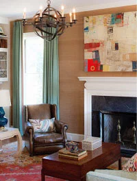 family room by barrie with chris hayman painting over mantle