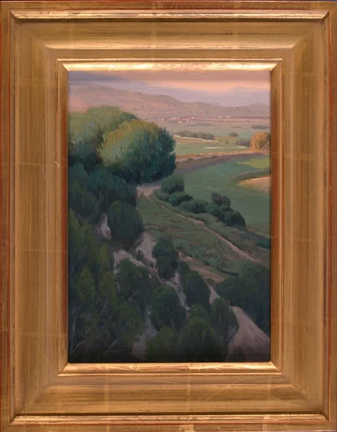 high on a hill oil on panel 11 1/2 x 8 inches