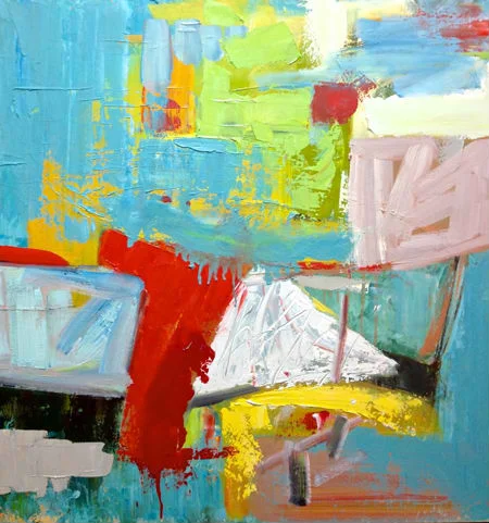 headed south 2013 oil and encaustic on linen 24 x 24 inches