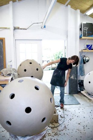 virginia in her studio