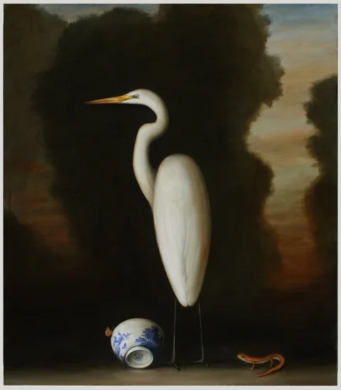 egret, butterfly and salamander 2014