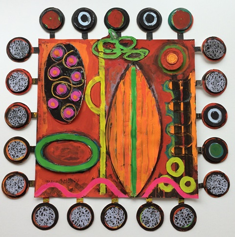 untitled 2014 mixed media collage 32 x 32 inches