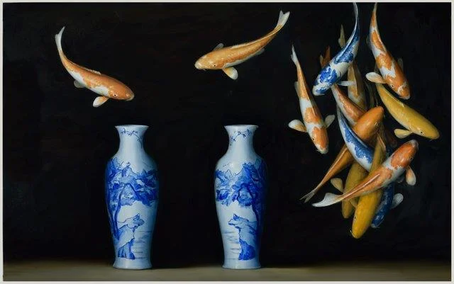 koi and two vases 2015