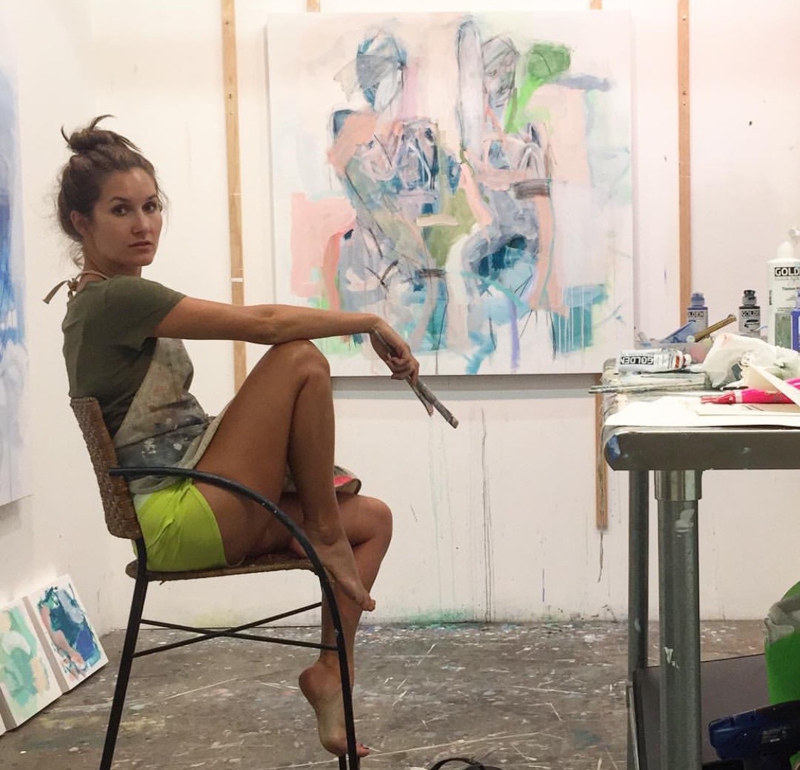 kate in her studio in charleston, sc