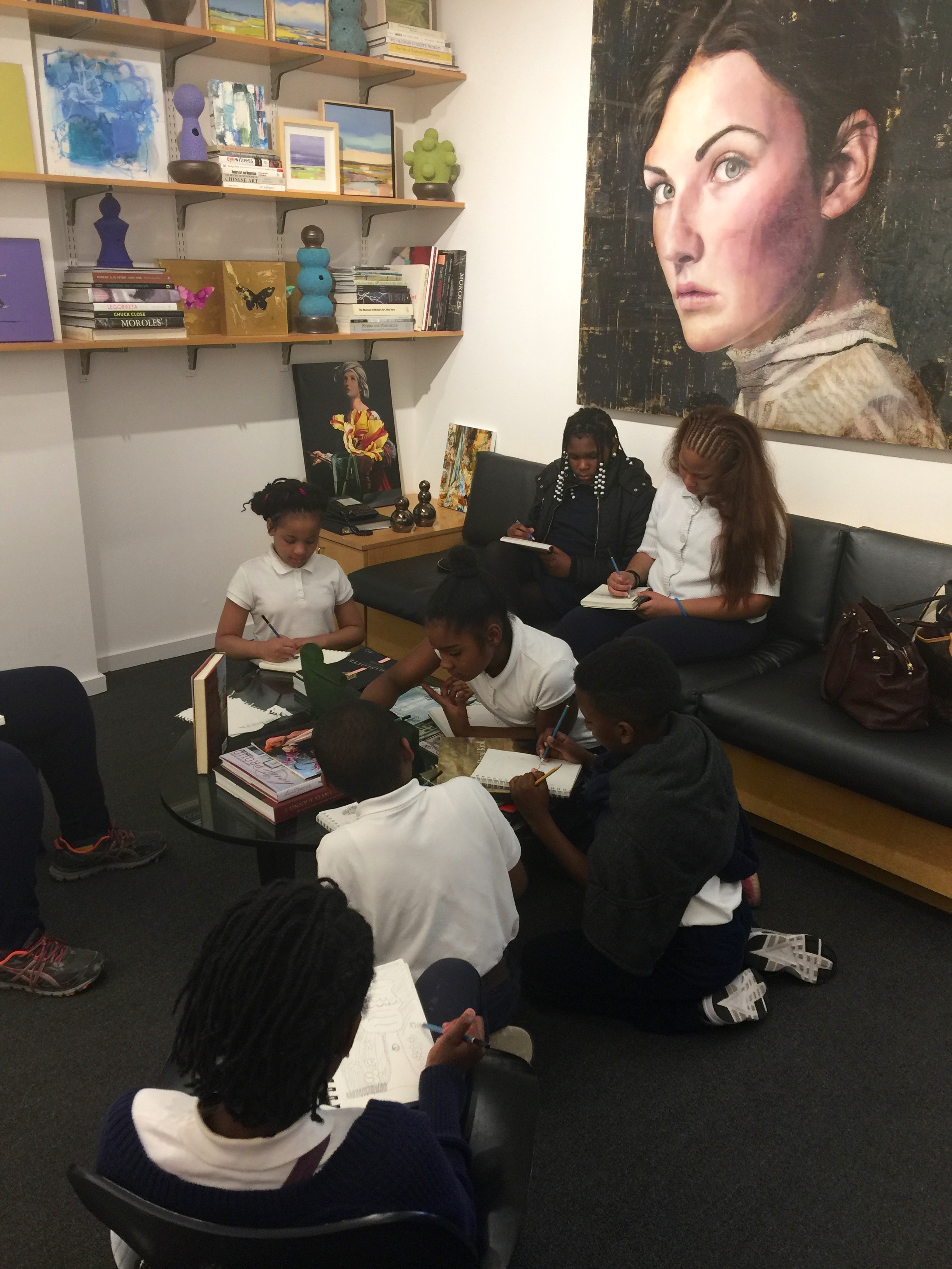 drawing in the viewing room