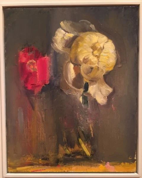 red rose, white peony bud 2016