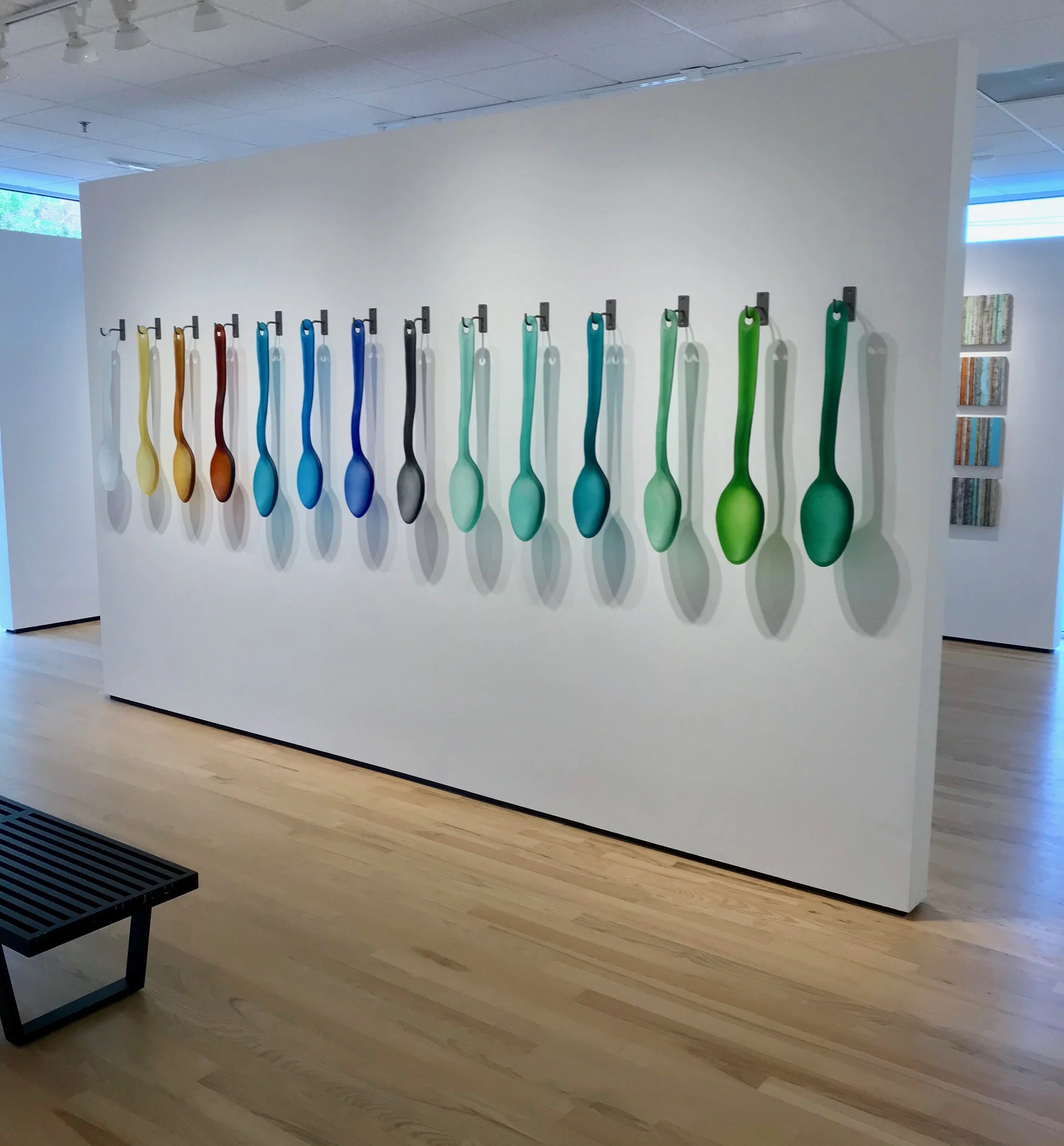 cast glass spoons by rick beck