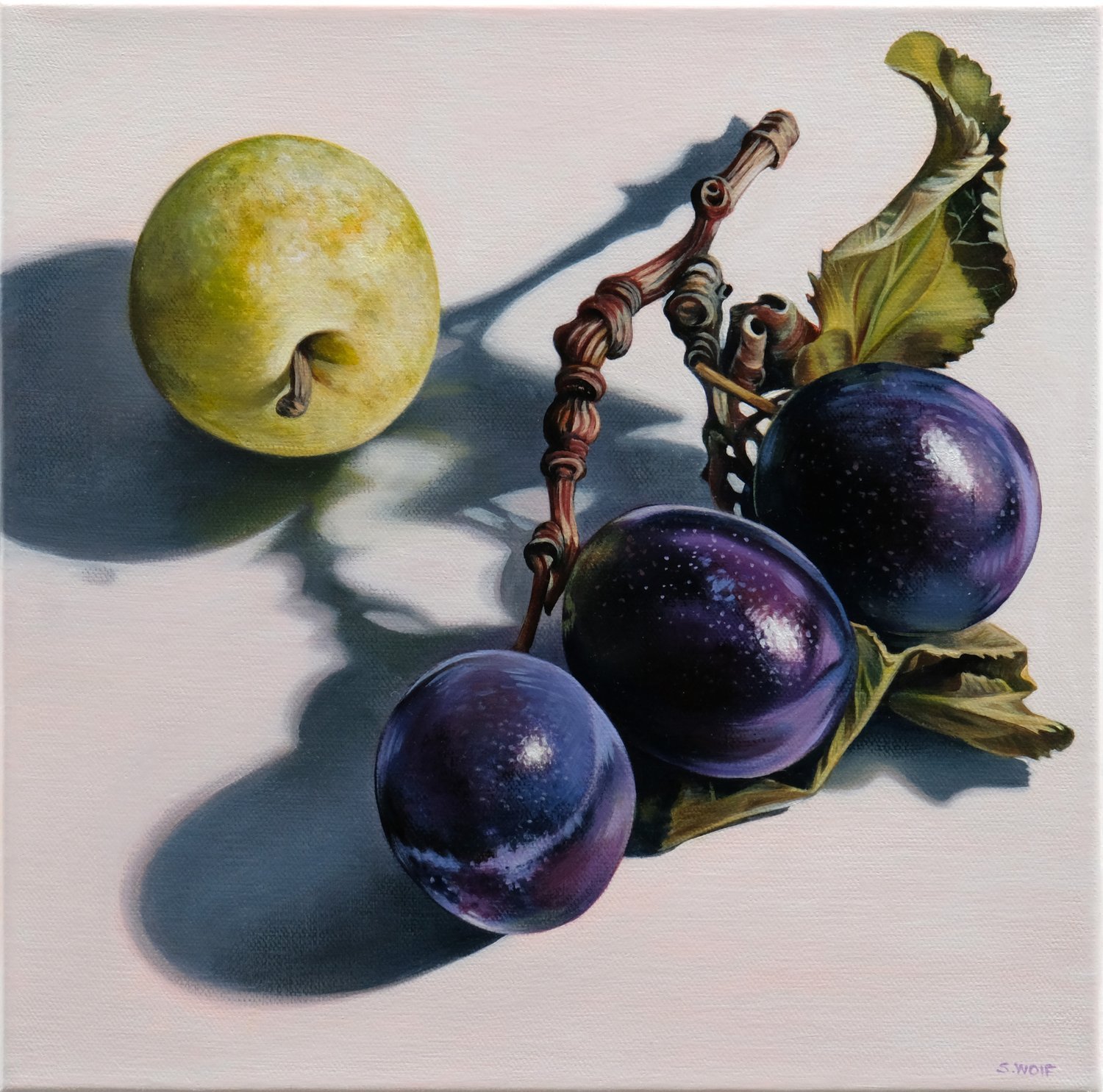 sw1098,Three+Plums+with+Green,12x12,2022,oil.jpg