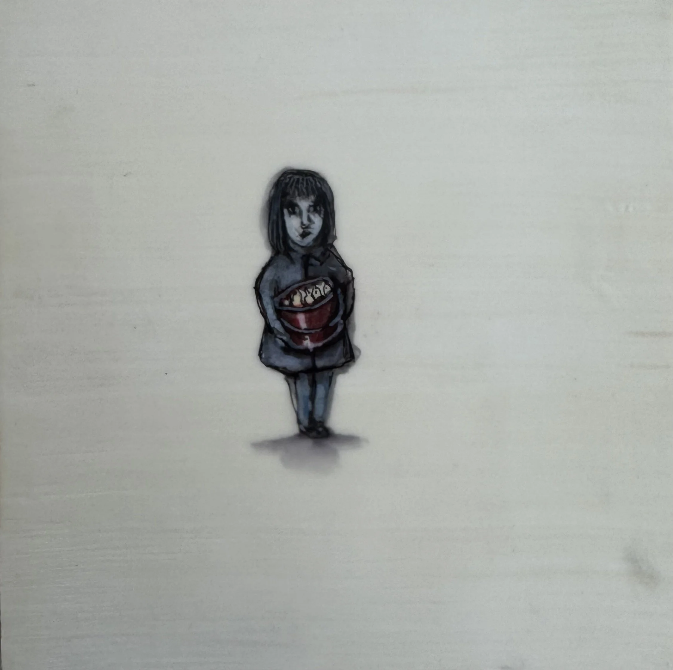 red bucket of birds   2025