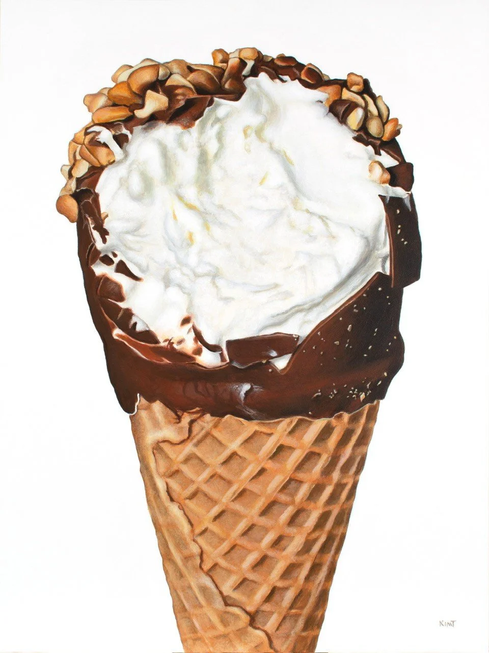 enjoying a sundae cone    2026