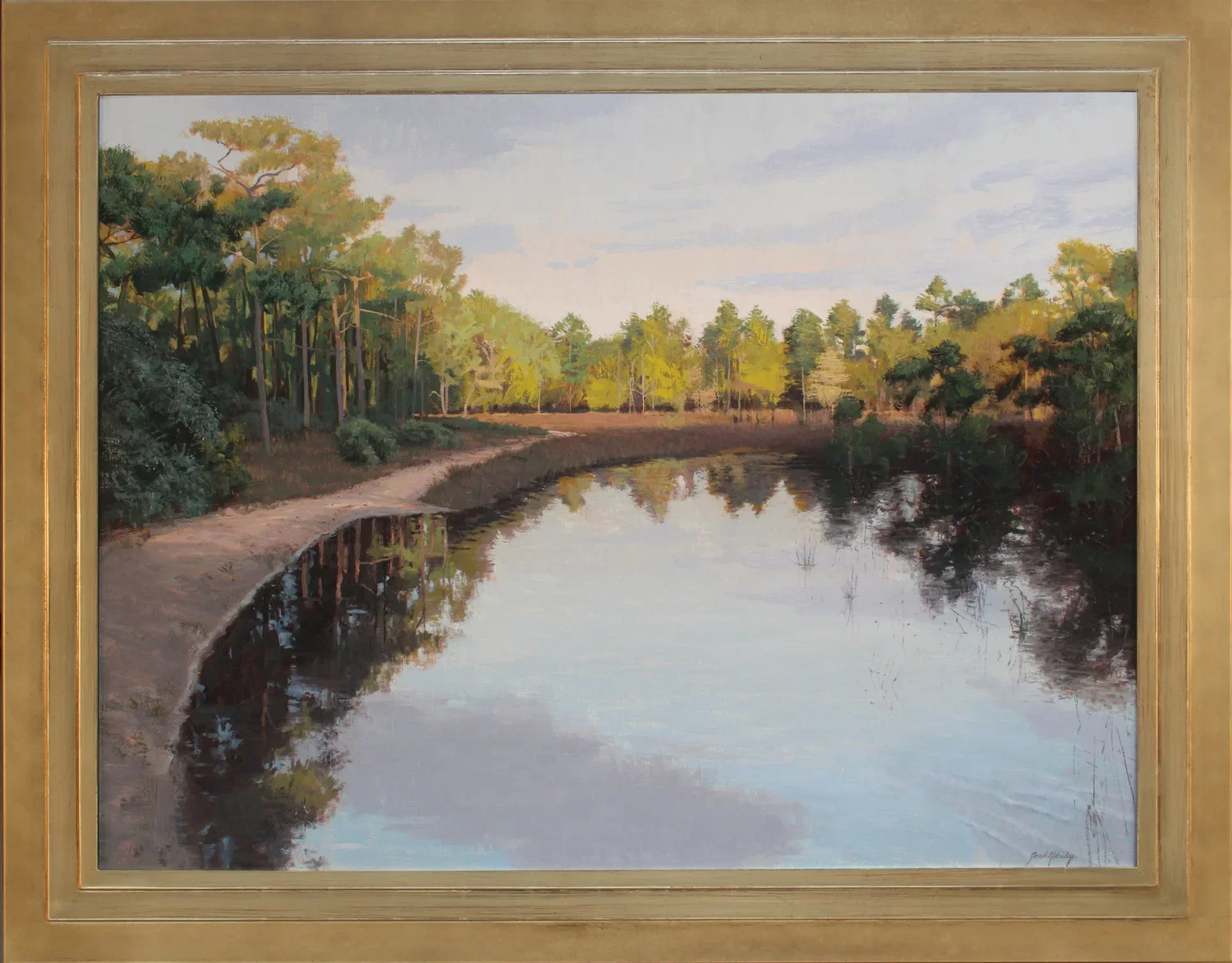 Pond+at+Sunset,+36+x+48,+45+x+57+frame,+2026,#1401-26-25+.webp