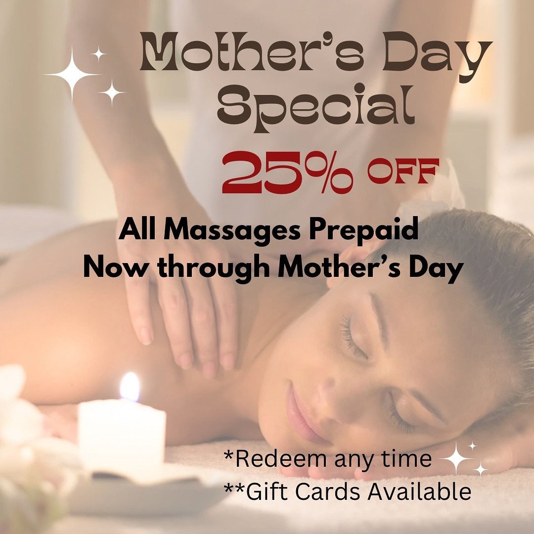 Your mama doesn&rsquo;t want flowers for Mother&rsquo;s Day!
She literally told us so😉

#mothersdaygifts #massagetherapy #pamperher