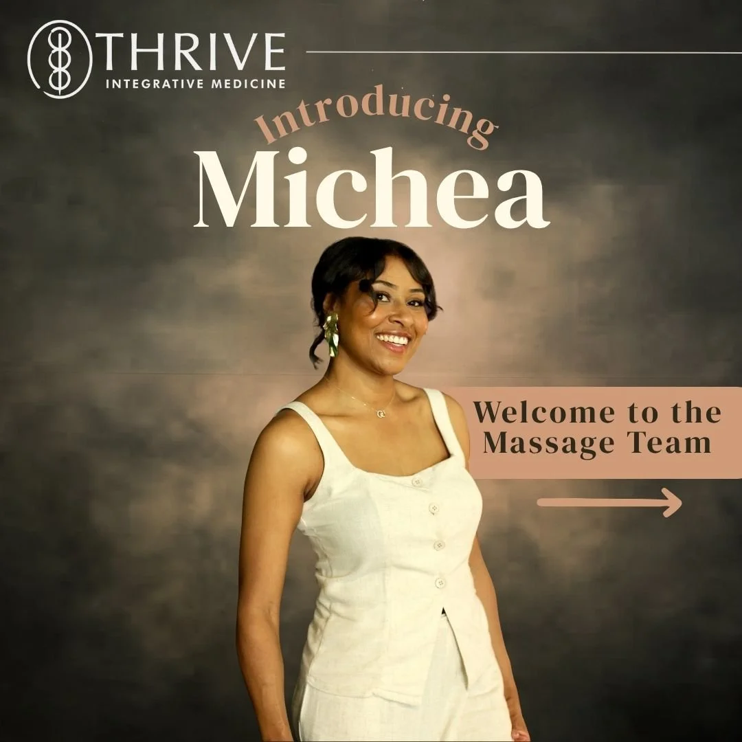 ✨ Big News, Thrive Family! ✨
We&rsquo;re thrilled to welcome Michea Graham, LMT to our massage therapy team!

With Michea on board, we&rsquo;ve expanded our massage capacity &mdash; meaning no more 6&ndash;8 week waits. You can now book your massage 