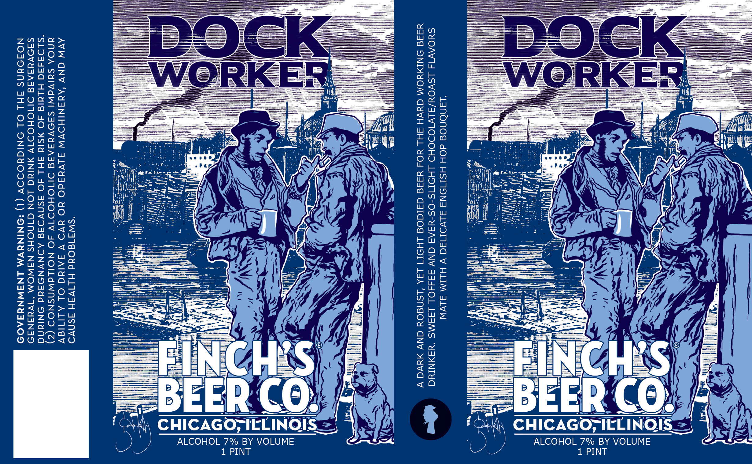 Dock Worker label design by Gaelan Kelly