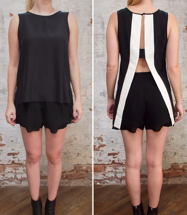 Parker silk shirt $235, Tiger of Sweden silk shorts $149.
