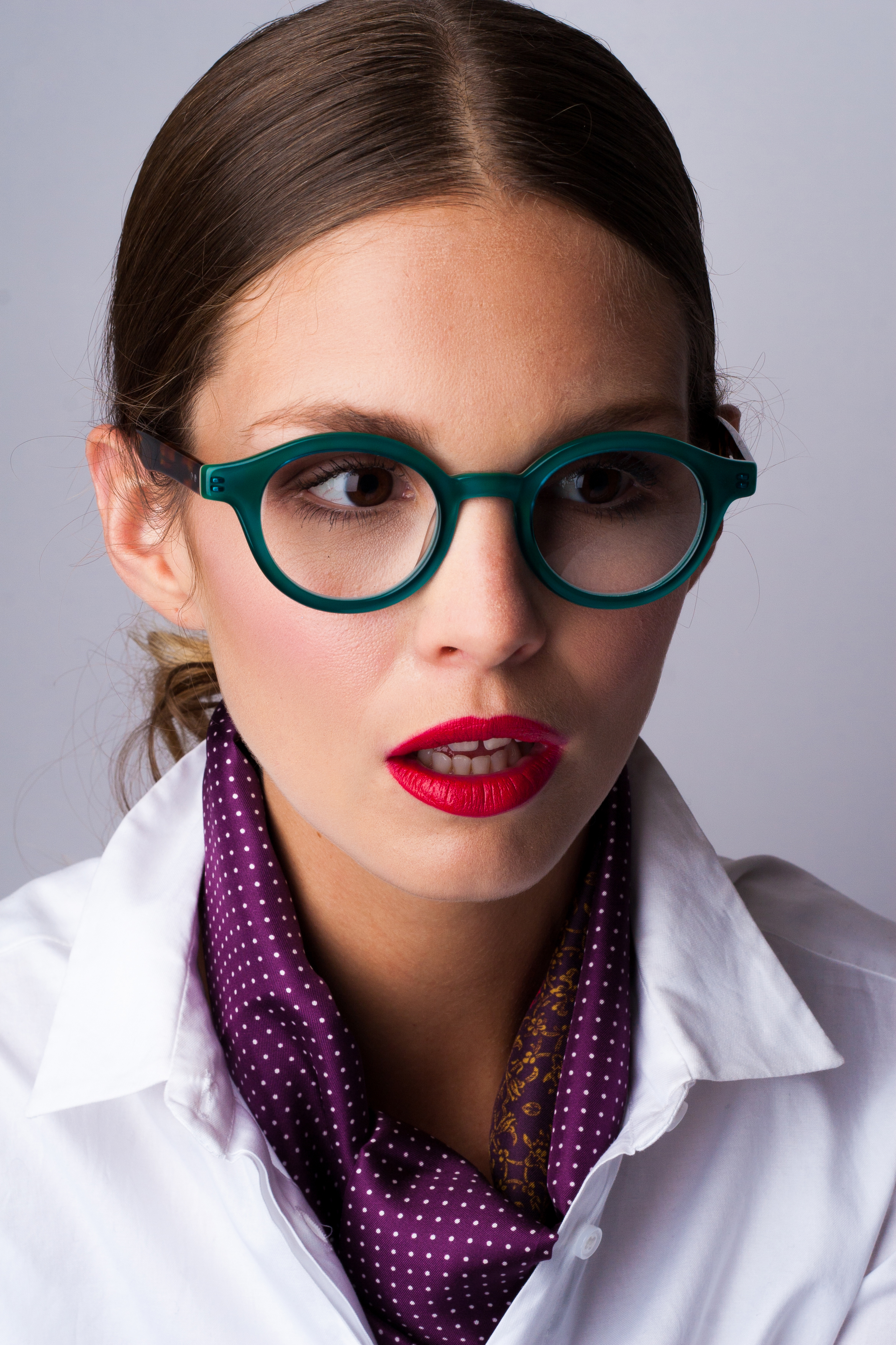 Eye Bob - TV Party $85; Ted Baker Flow Dot Silk Scarf $98 
