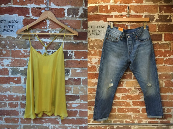 American Vintage Silk Camisole $128 Levis 501 Jeans $90
