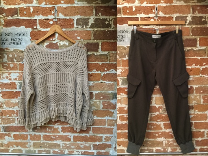 Autumn Cashmere Fringe Sweater $255 James Jeans Cargo Joggers $298
