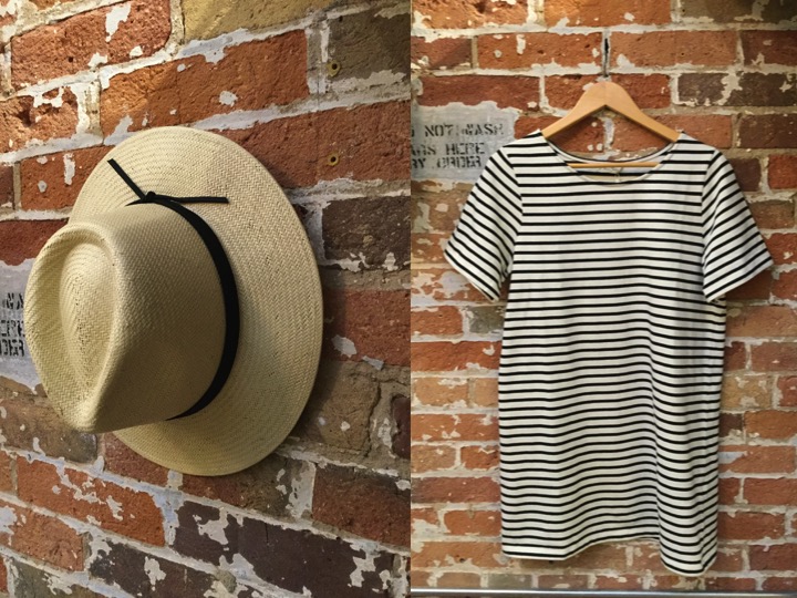Brixton Straw Hat $95 American Vintage Stripe Dress $148